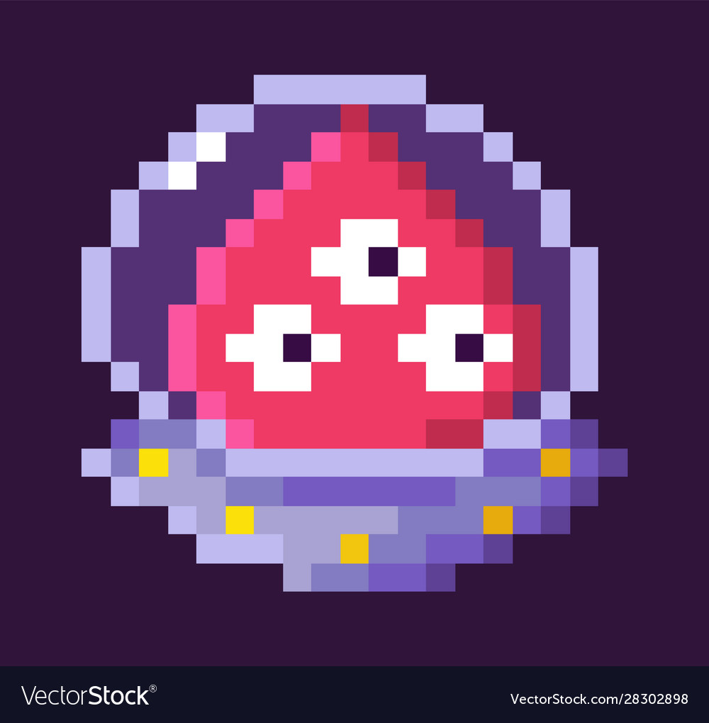 Premium Vector  Old pixel art style ufo space war game. pixel monsters and  spaceship. retro game, 8 bit