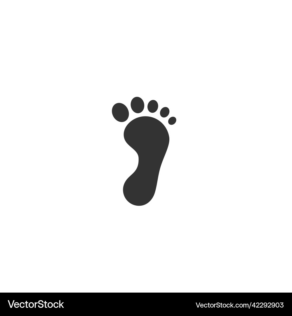 Black human feet and foot step bare footprints Vector Image