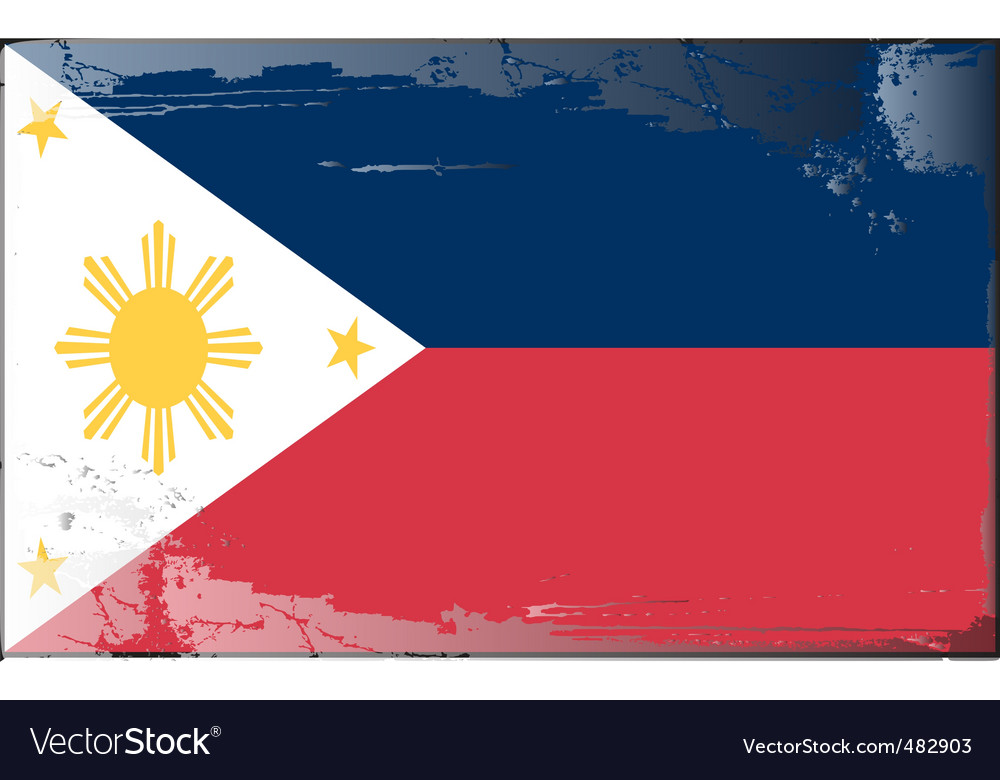 Philippines national flag Royalty Free Vector Image