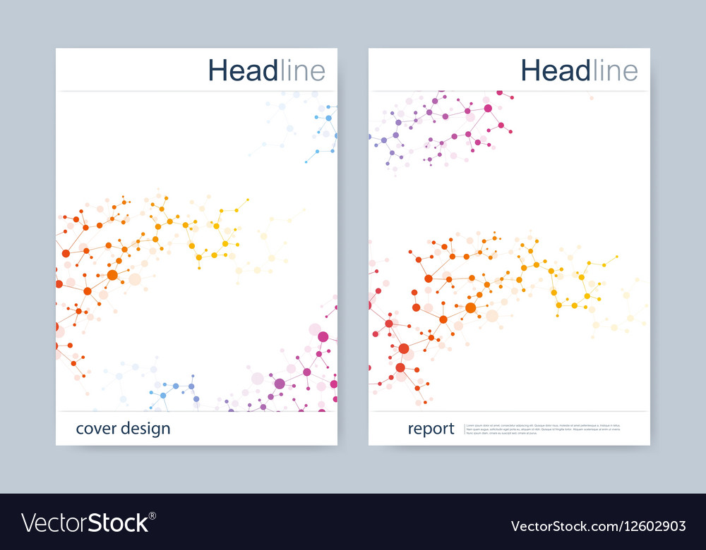 Scientific brochure design template flyer