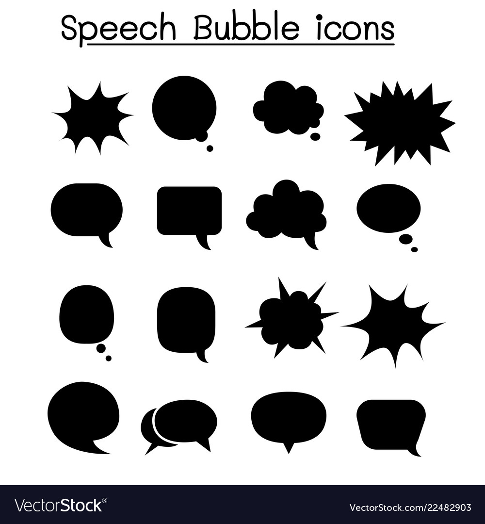 Speech bubble icon set vector image Speech bubble icon set