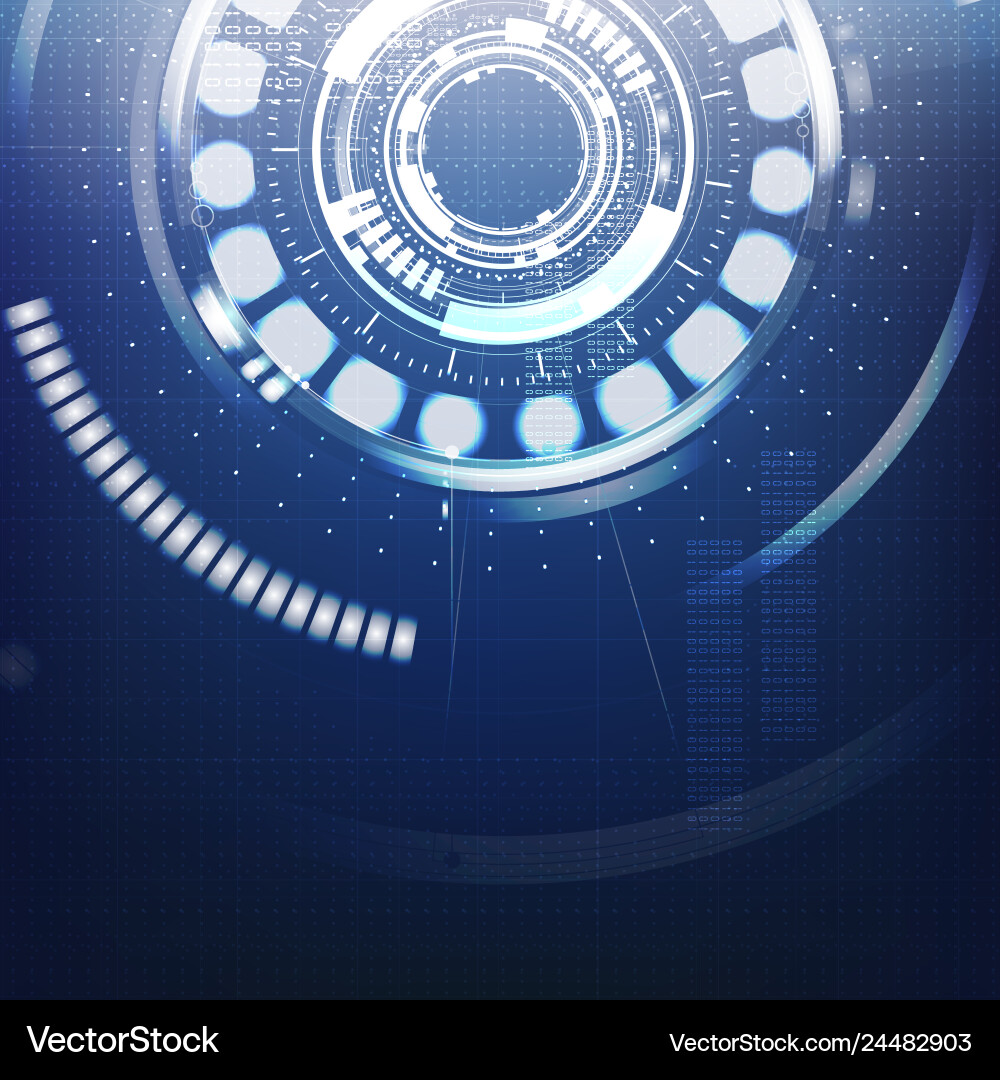 Technological future connection interface system Vector Image
