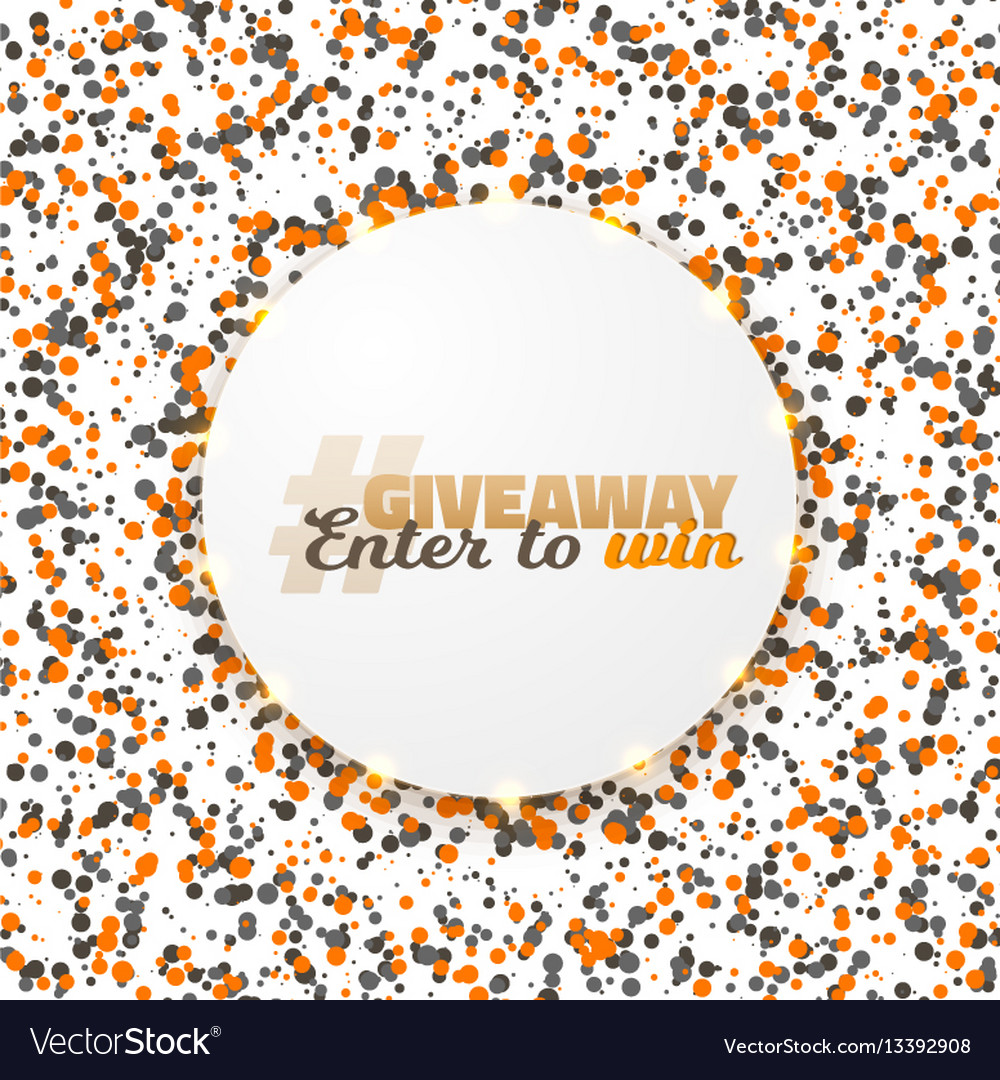 Button giveaway competition template Royalty Free Vector