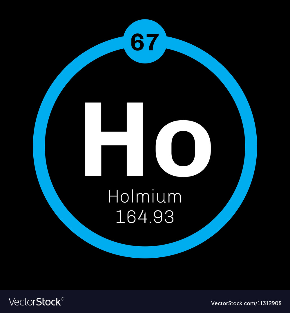 Holmium chemical element Royalty Free Vector Image