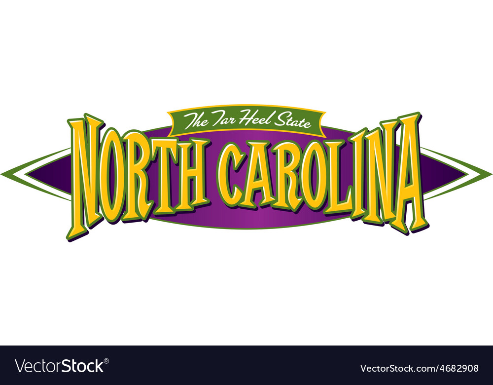 North carolina the tar heel state Royalty Free Vector Image