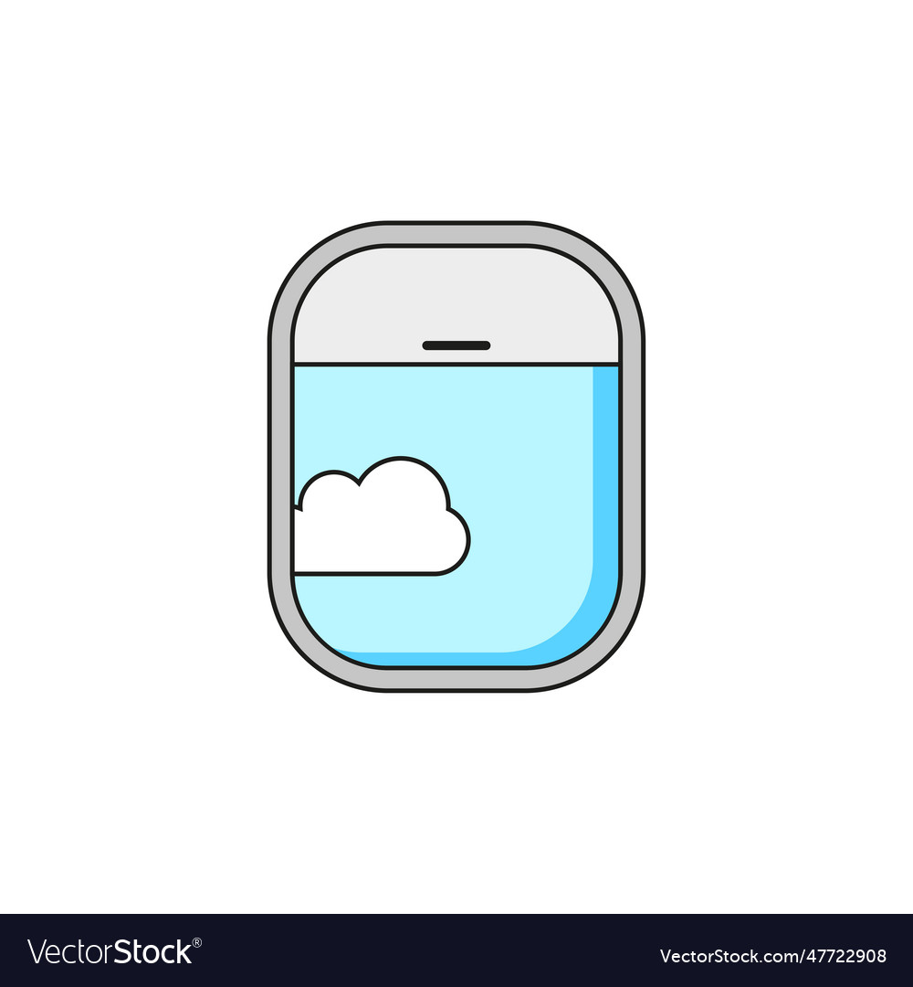 Open airplane window stock Royalty Free Vector Image