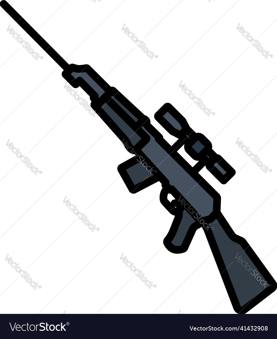 Sniper rifle icon Royalty Free Vector Image - VectorStock