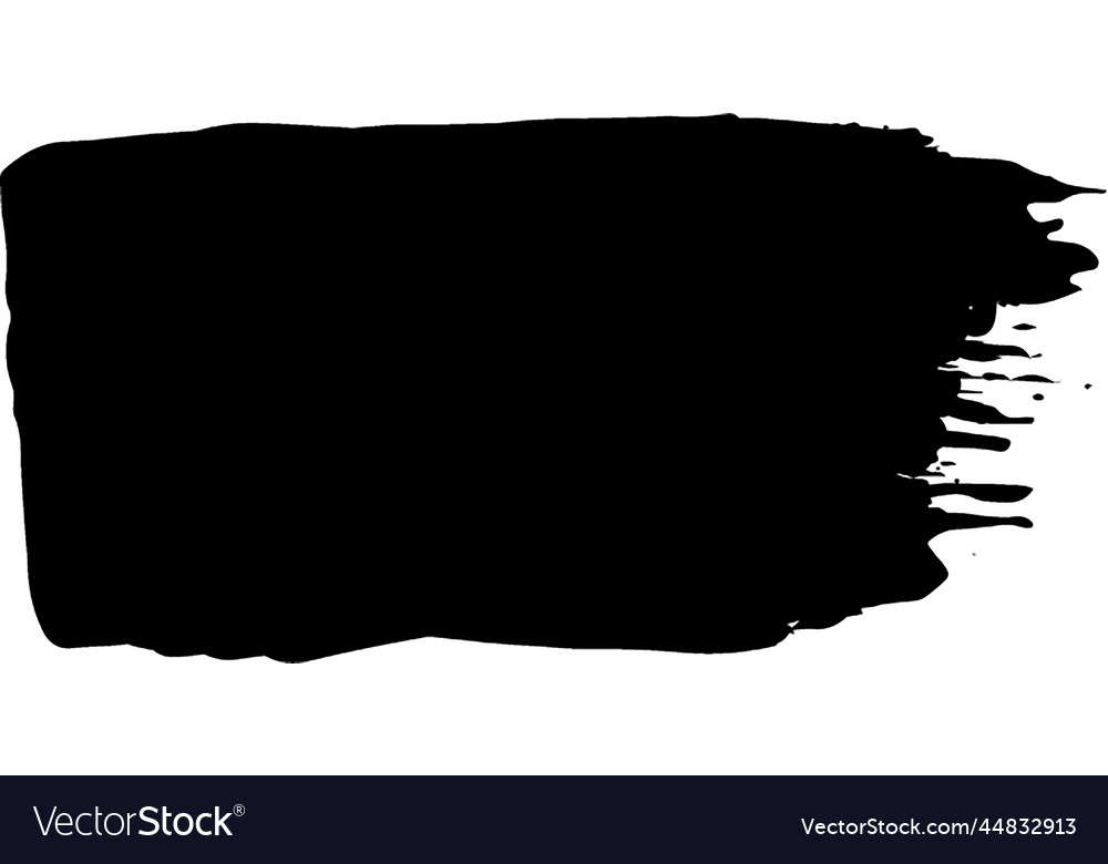 Black paint brush stroke ink brush strokes Vector Image