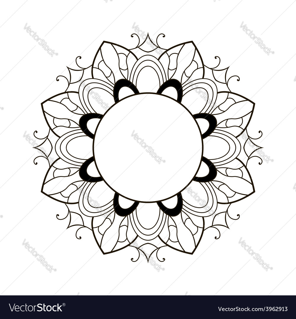 Black round frame Royalty Free Vector Image - VectorStock