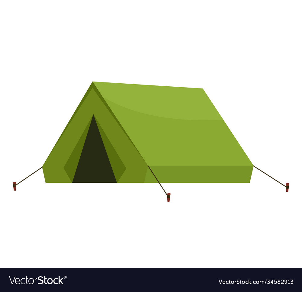 Camping tourist outdoor tent isolated on white Vector Image