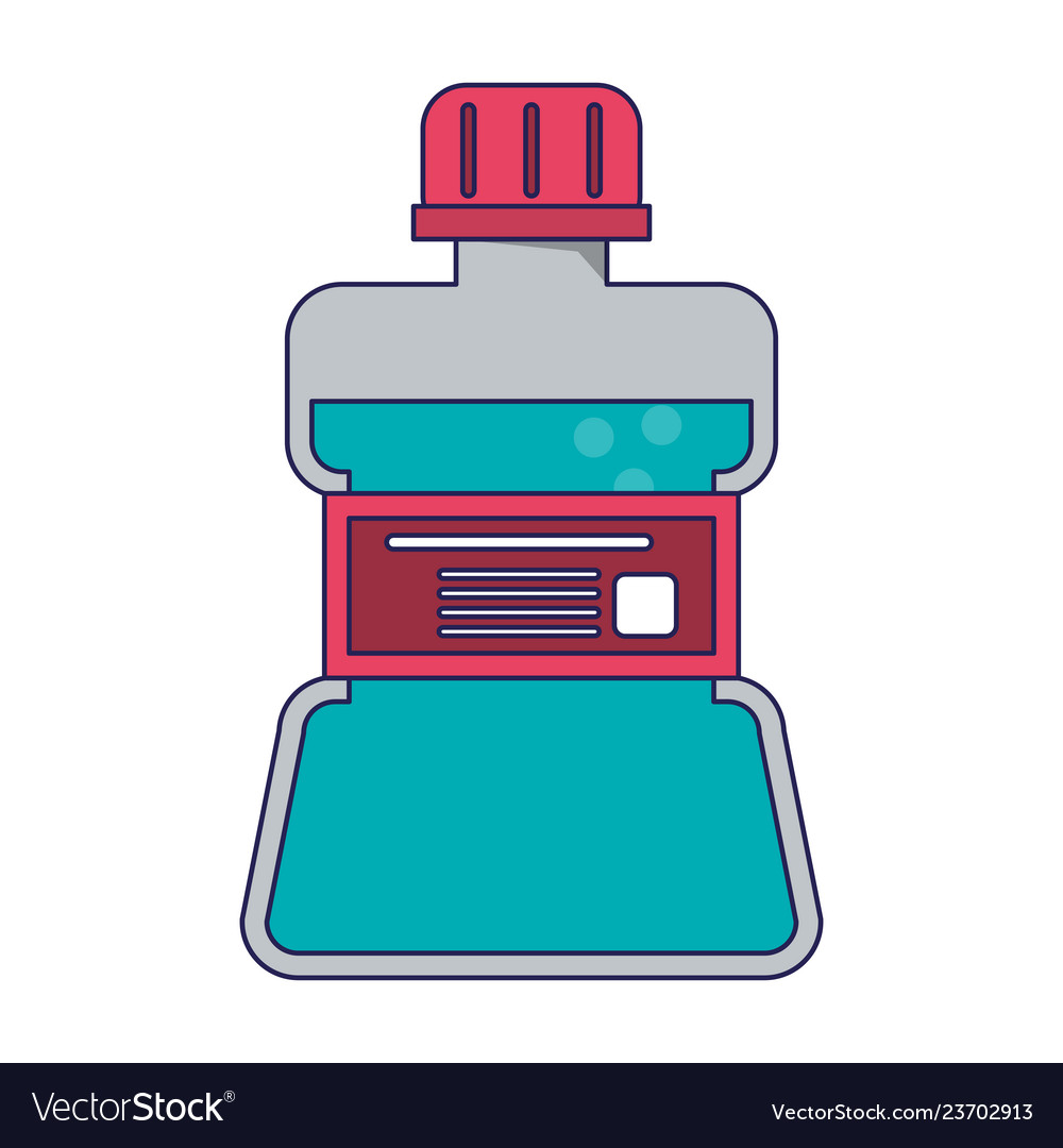 Dental mouthwash bottle Royalty Free Vector Image