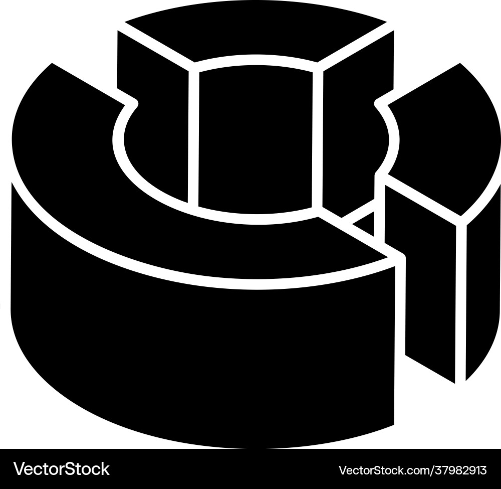 Donut chart Royalty Free Vector Image - VectorStock