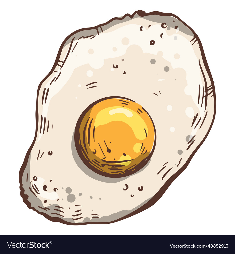 Fried egg Royalty Free Vector Image - VectorStock