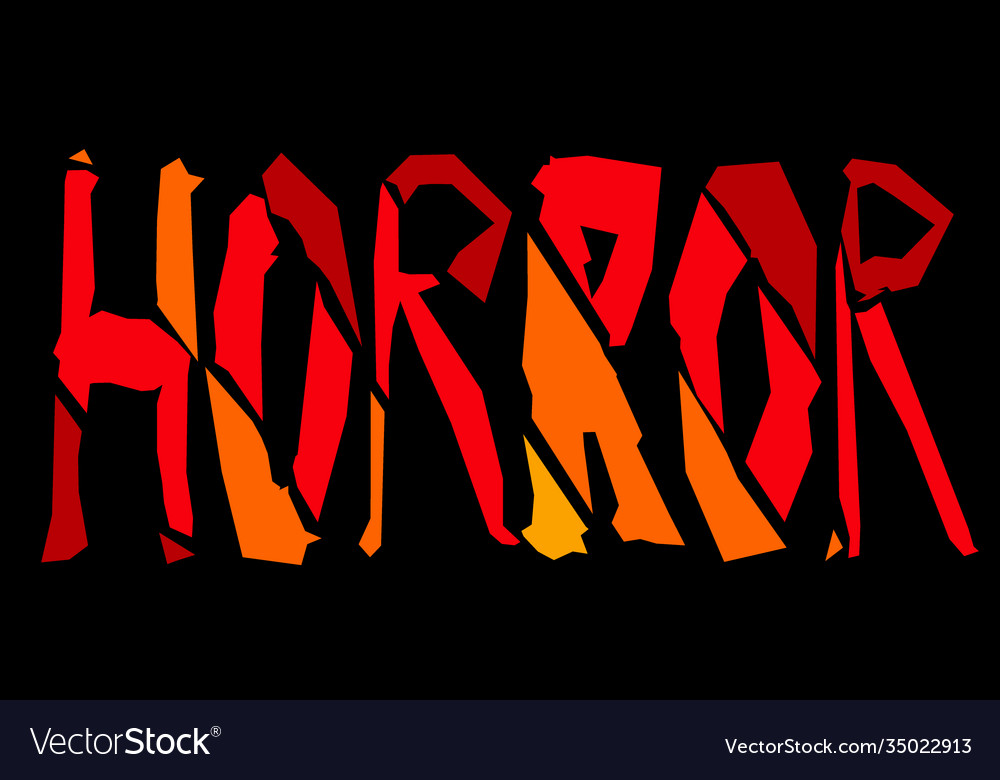 Horror - multicolored inscription Royalty Free Vector Image