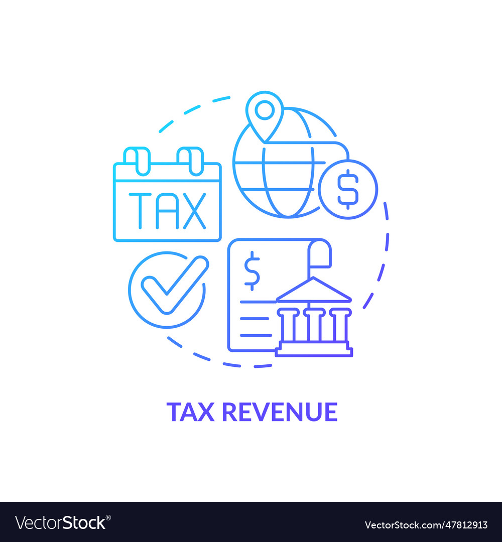 Linear tax revenue icon fdi concept Royalty Free Vector