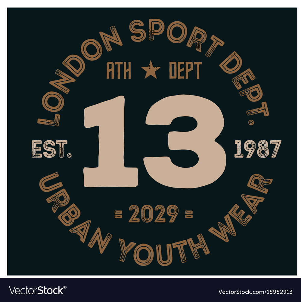 London sport t-shirt design