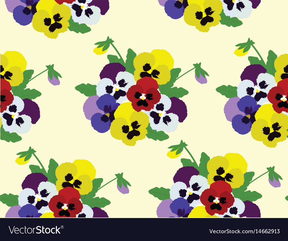 Pansies background Royalty Free Vector Image - VectorStock