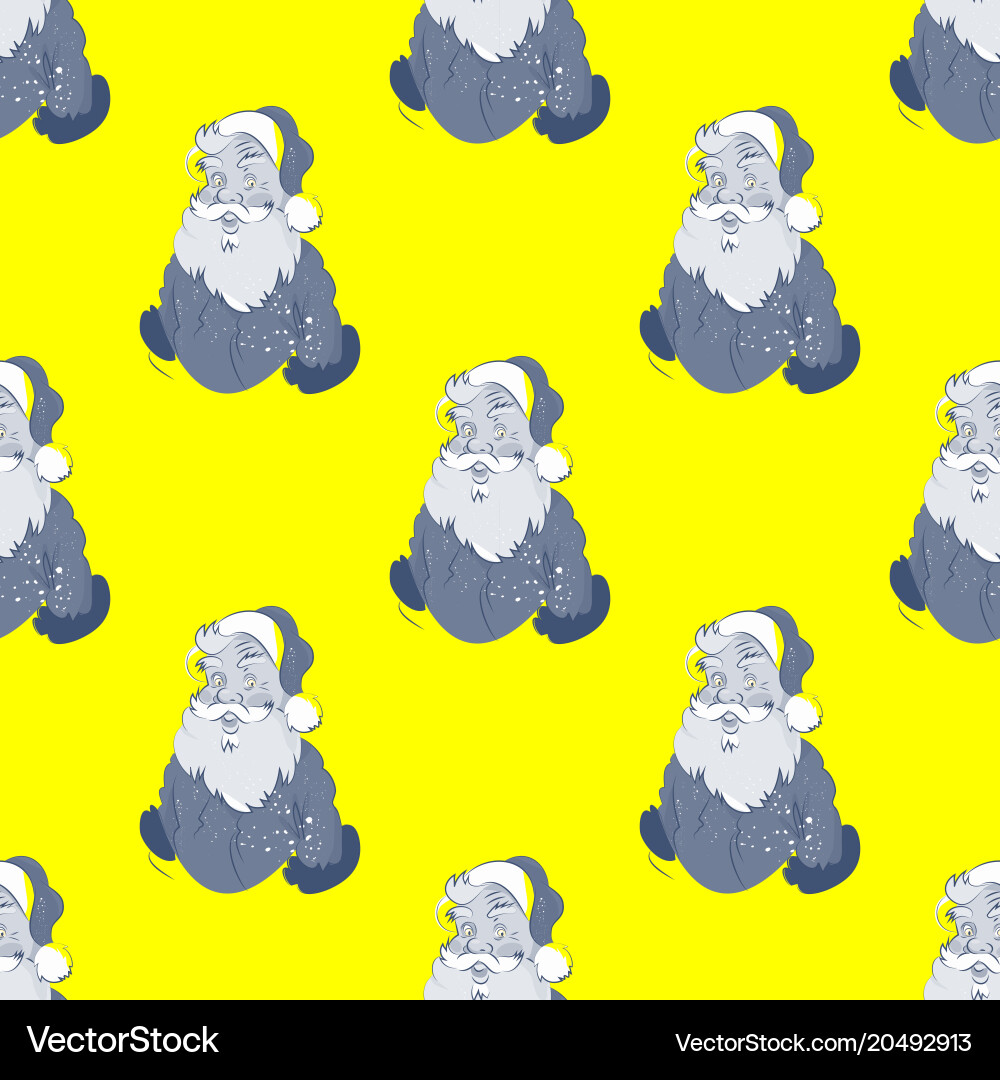 Santa christmas seamless pattern Royalty Free Vector Image