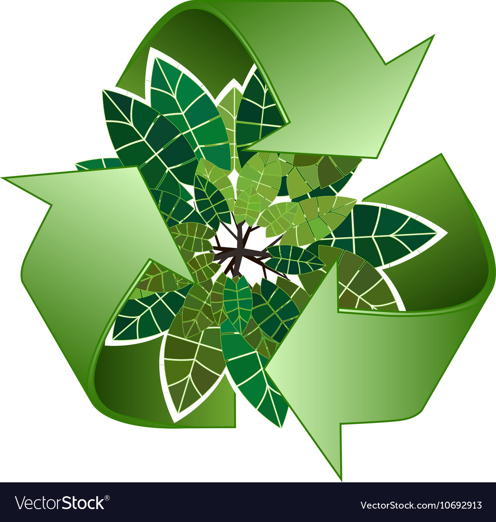 save forest ecology green recycle sign royalty free vector
