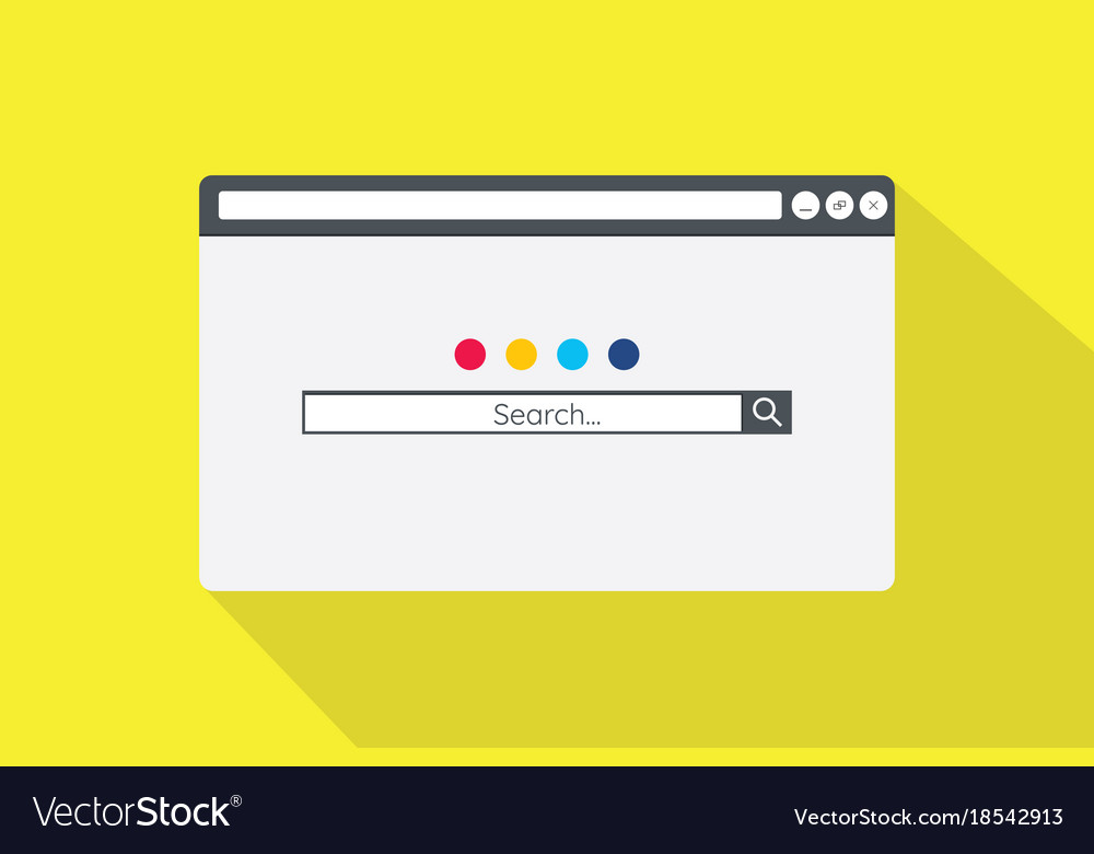 Search browser bar in flat style Royalty Free Vector Image