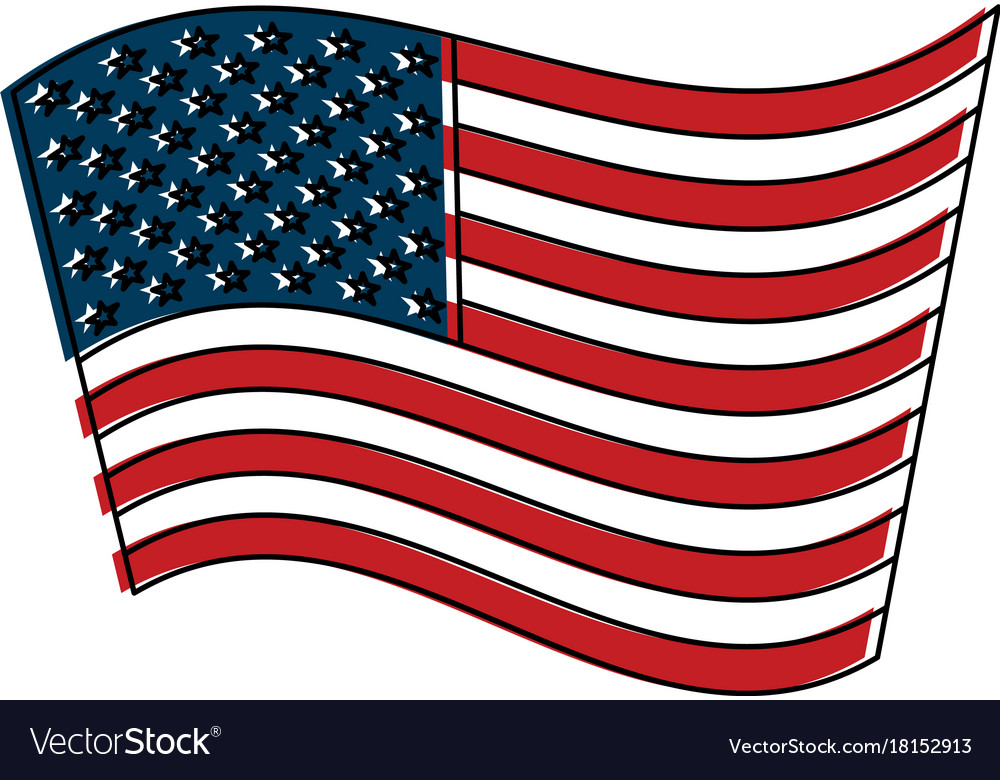 United states america flag Royalty Free Vector Image