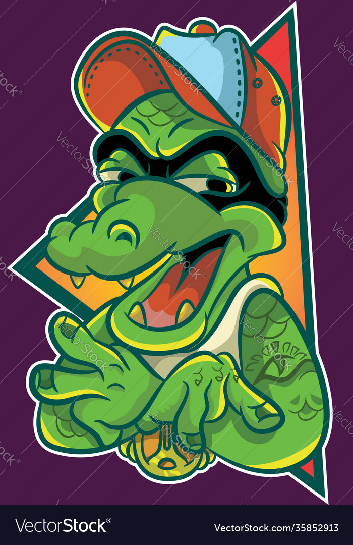 Urban alligator arts Royalty Free Vector Image