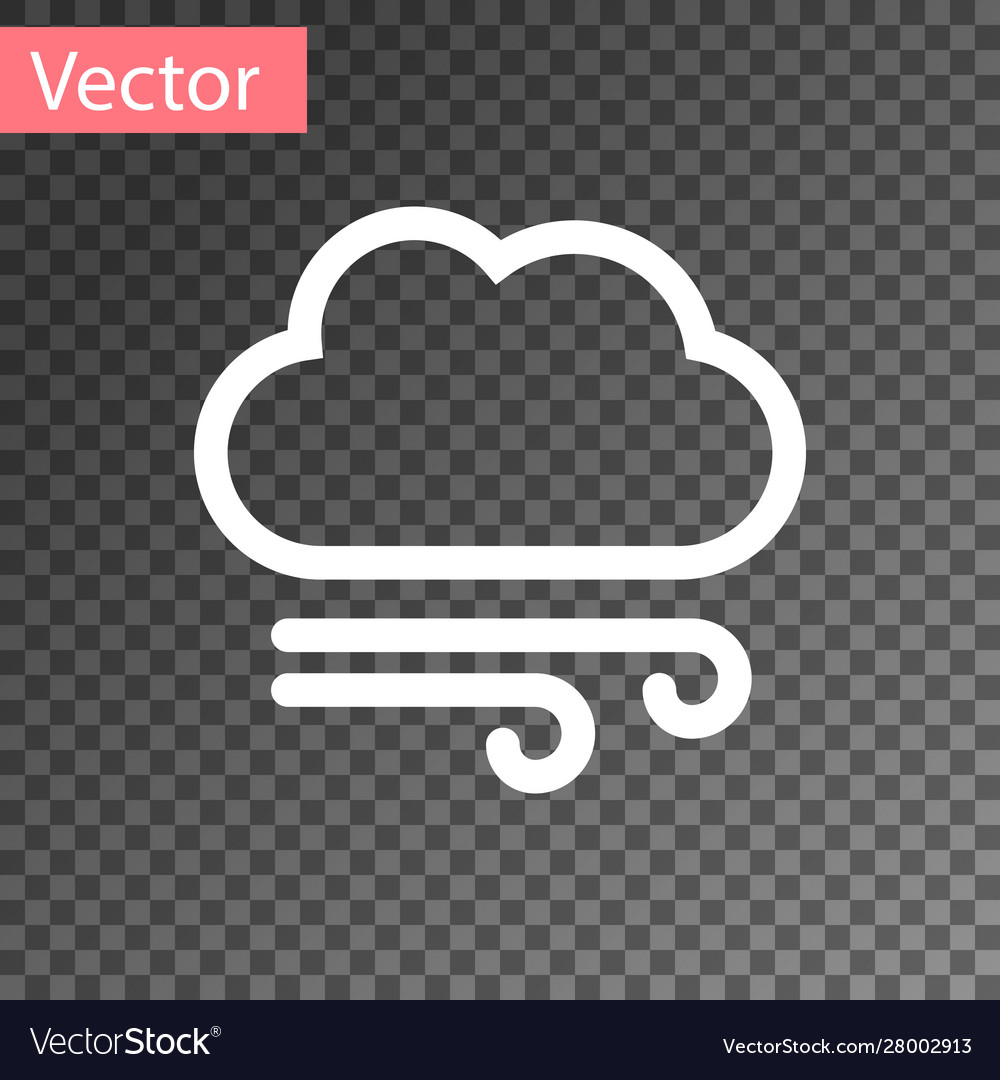 White windy weather icon isolated on transparent Vector Image White windy weather icon isolated on transparent Vector Image