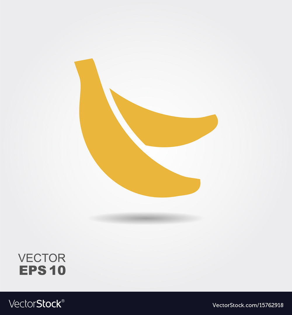 Bananas flat icon with shadow