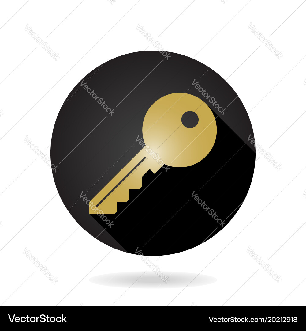 Fine key flat icon Royalty Free Vector Image - VectorStock