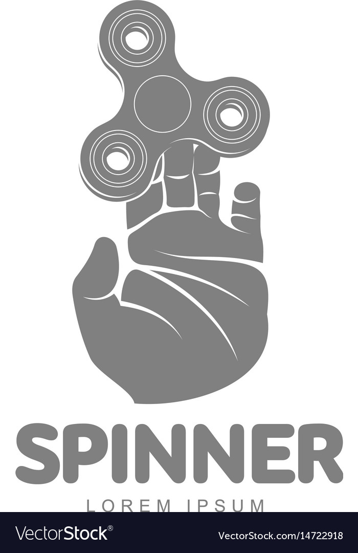 hand spinner logo template royalty free vector image