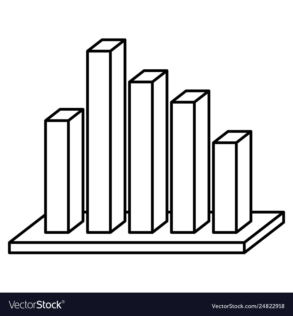 Statistics Bars Isolated Icon Royalty Free Vector Image