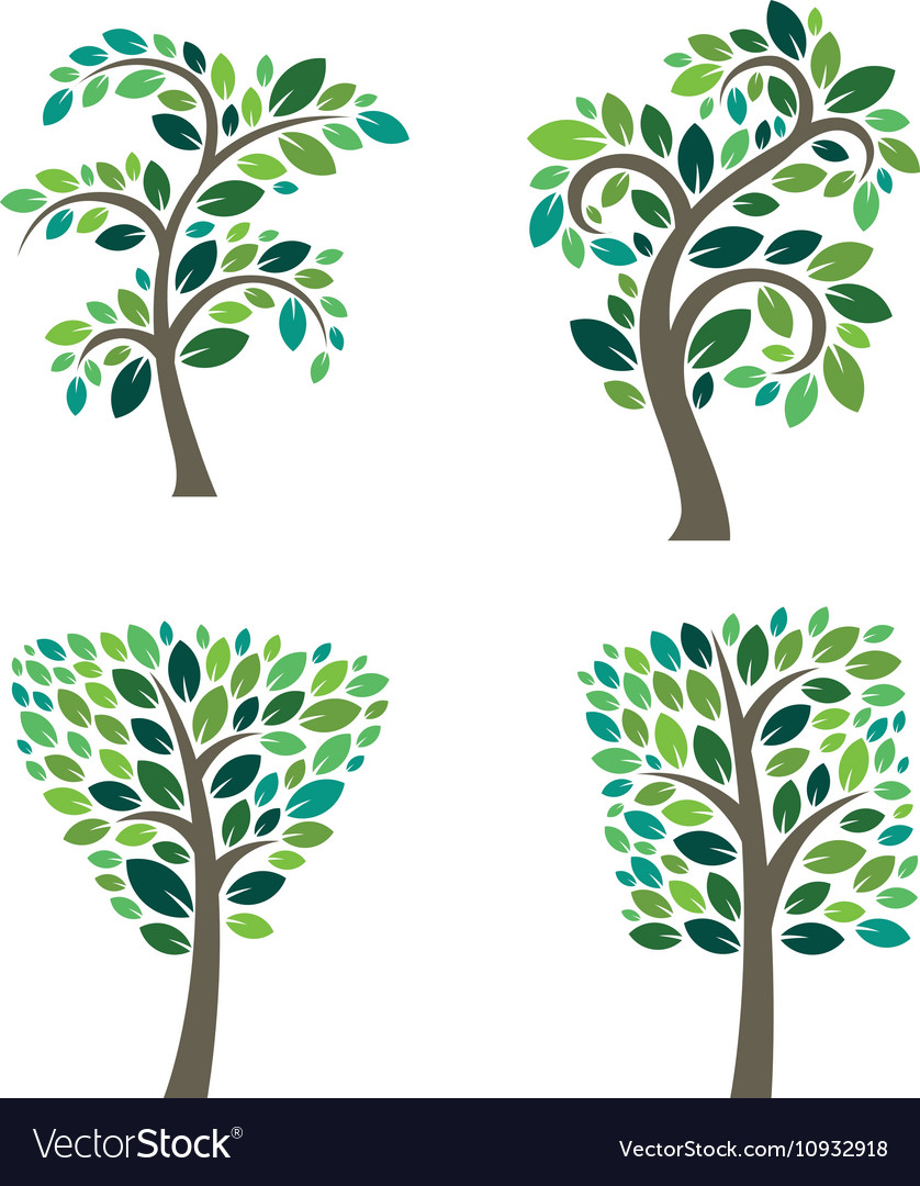 Stylized tree logo icon