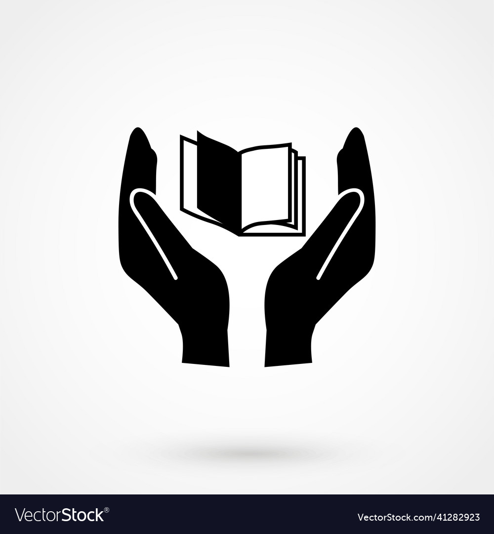 Book icon in trendy flat style isolated on grey