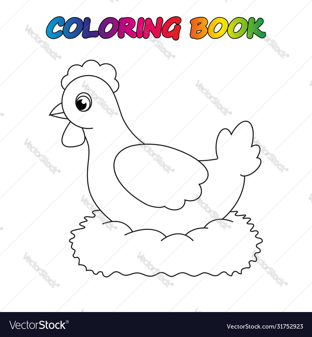 Coloring page worksheet game for kids Royalty Free Vector