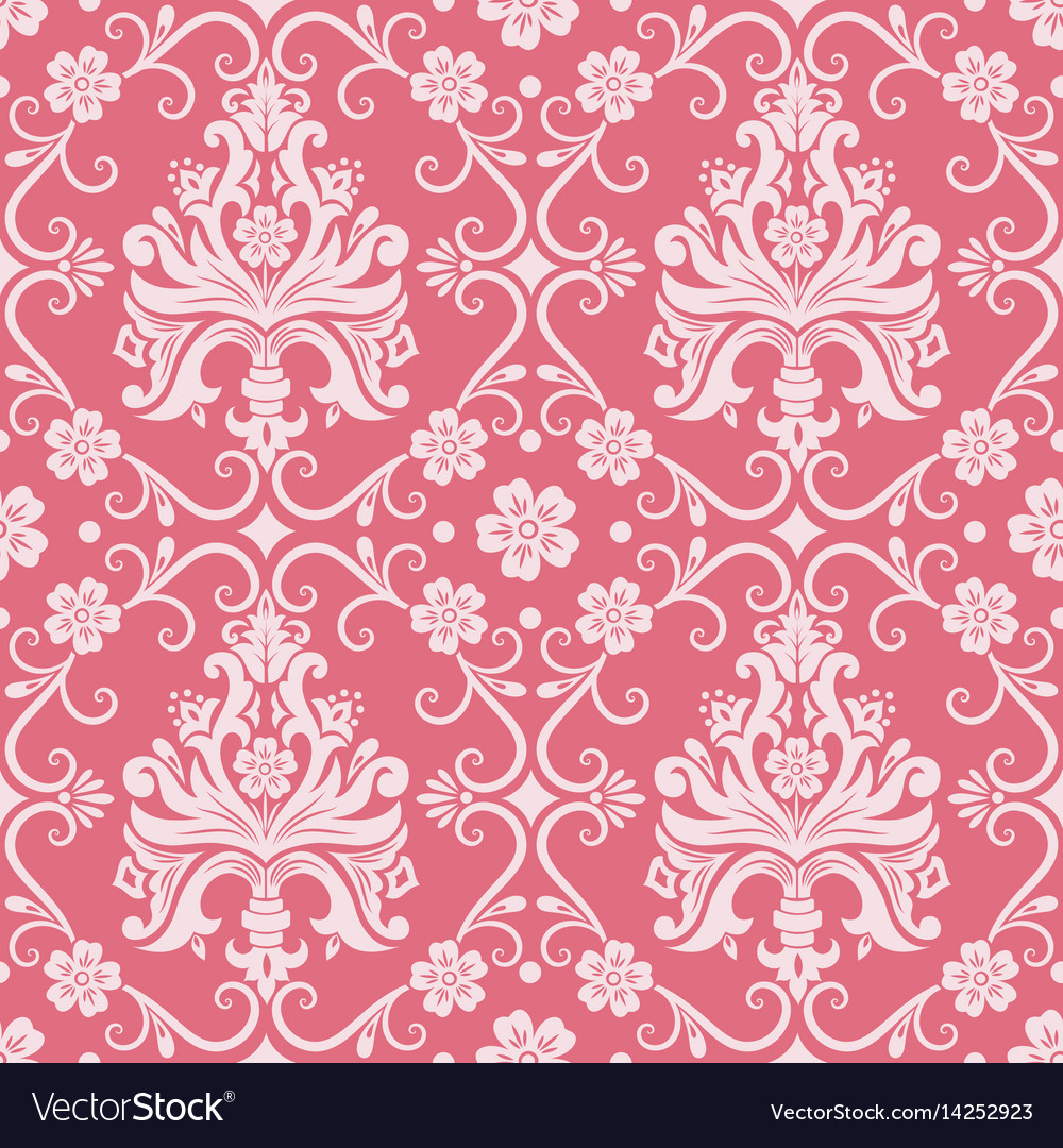 Damask Nahtlose Muster Hintergrund