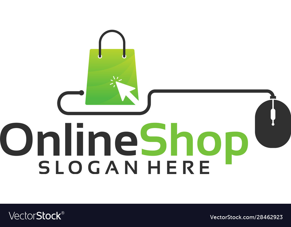 Download Online shop logo designs template Royalty Free Vector Image