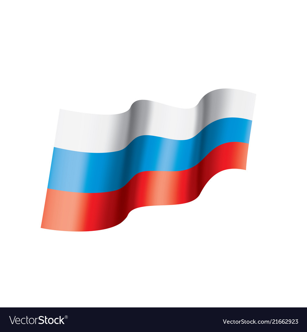 Рисунок развивающегося флага россии