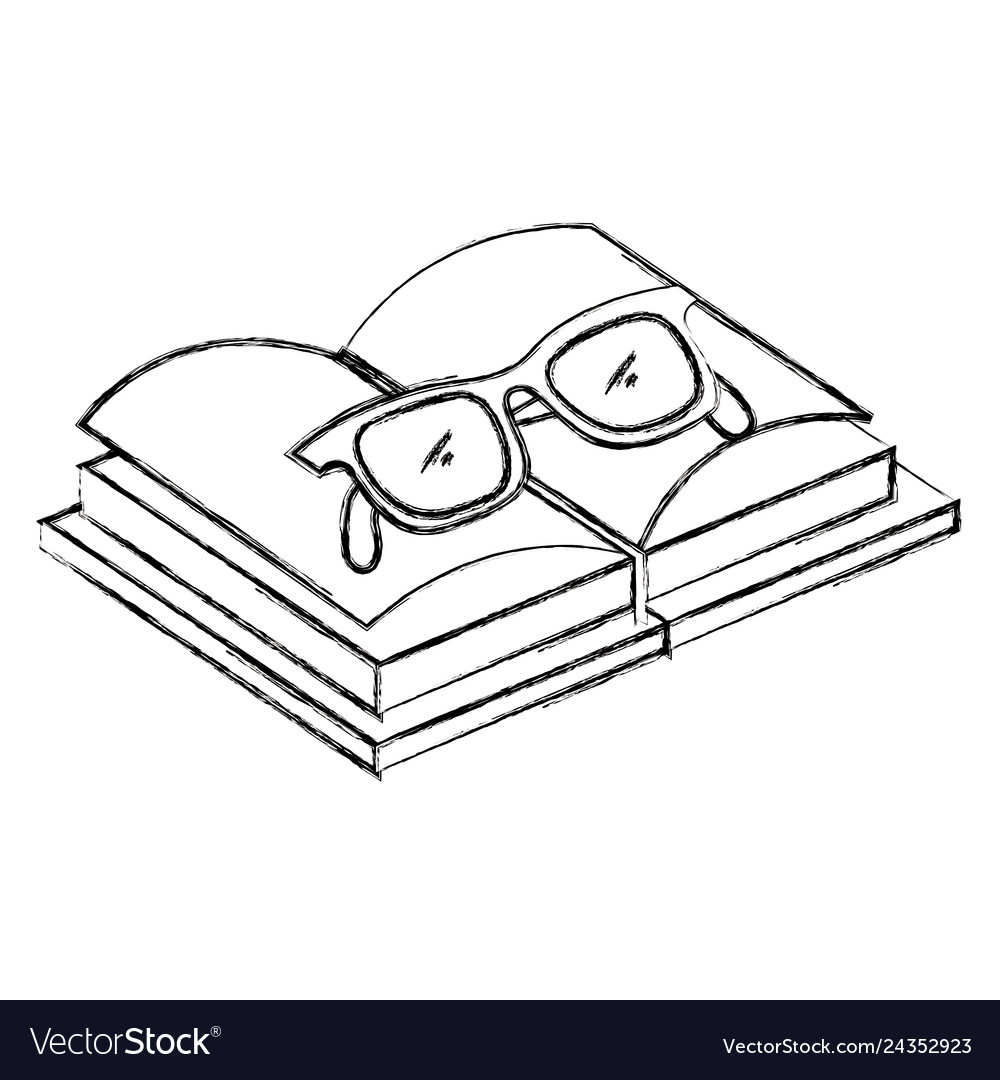 Text book with glasses