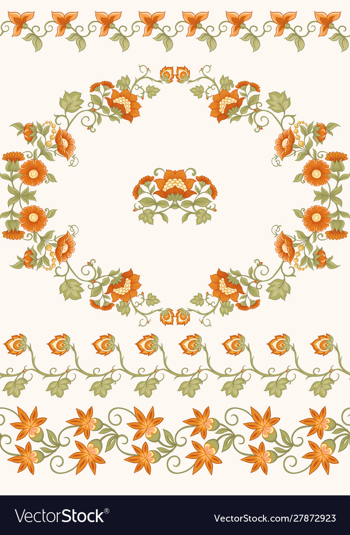 Tradition Mughal Motif Fantasy Blumen