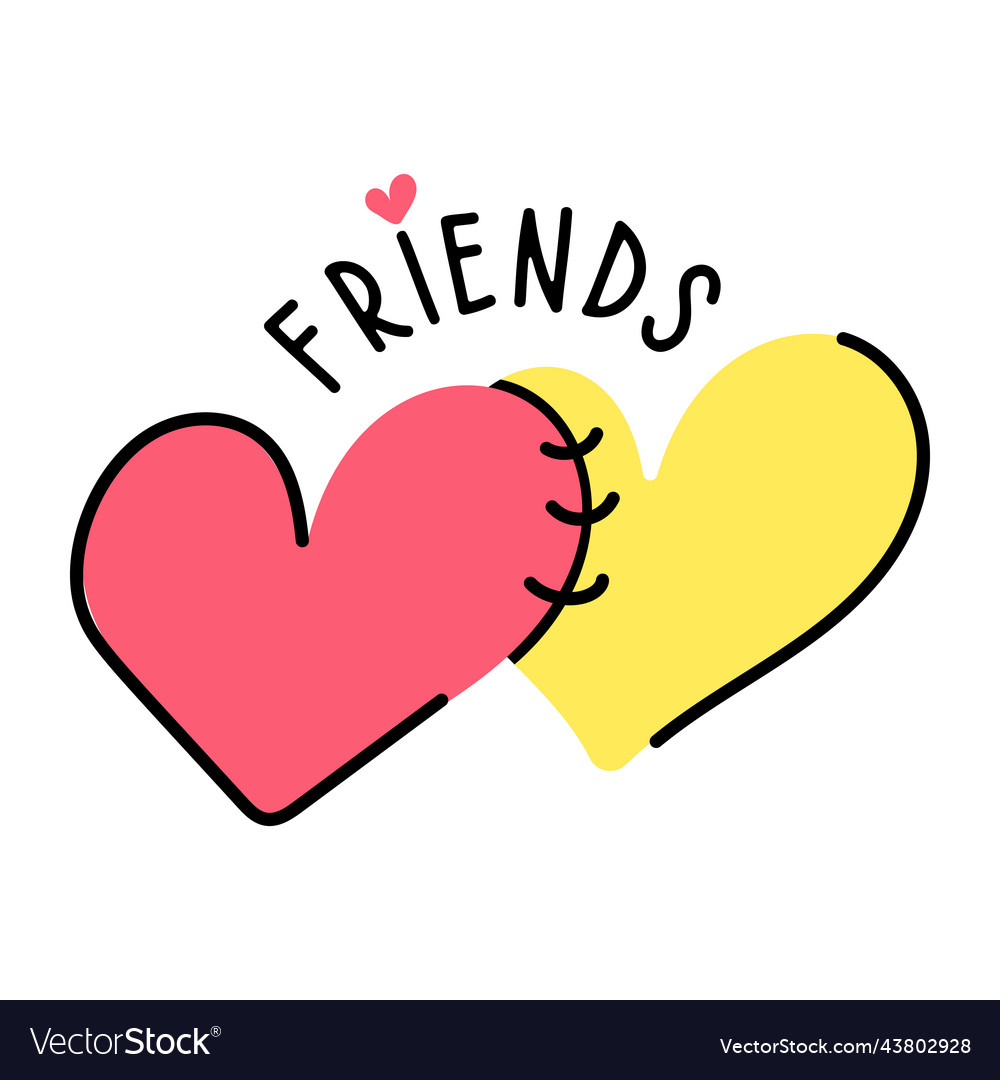 Best friendship Royalty Free Vector Image - VectorStock