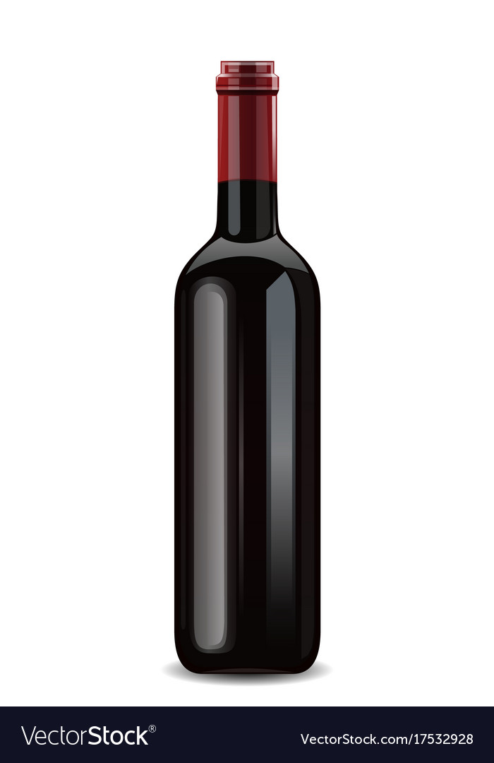 Bottle of red wine Royalty Free Vector Image - VectorStock