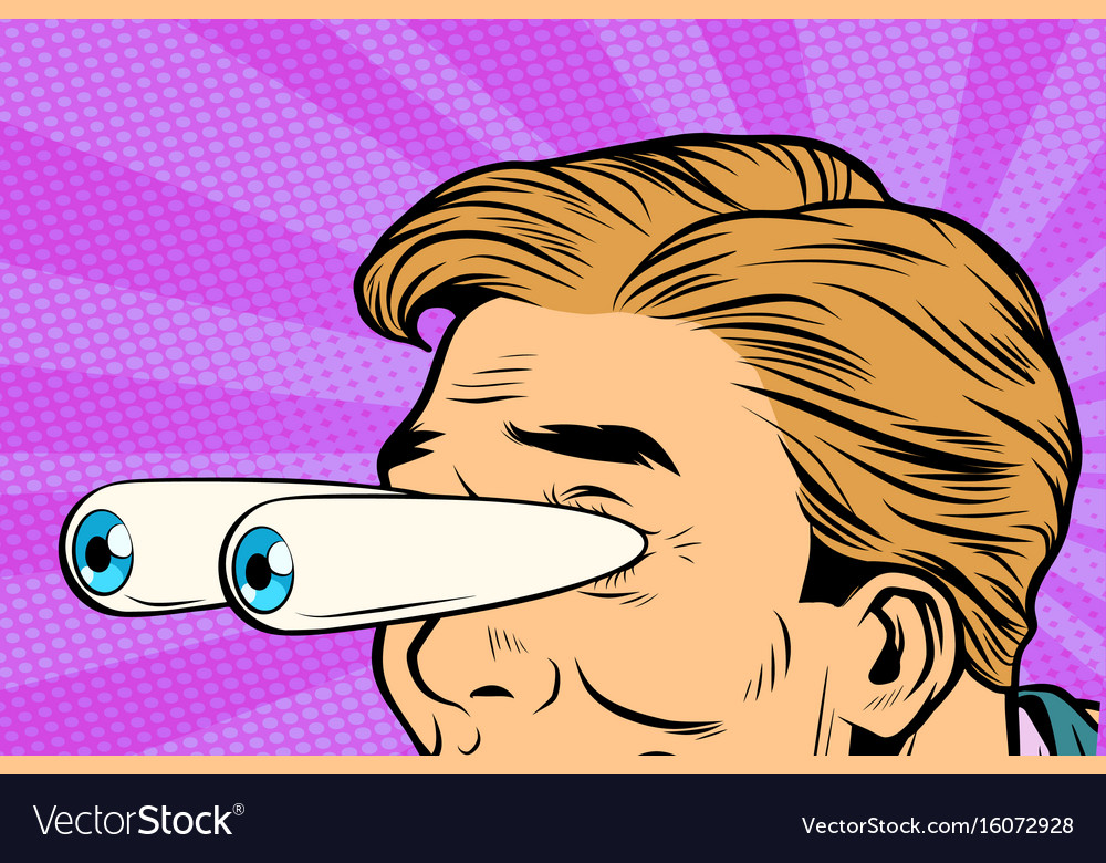 Cartoon Eyes Popping Out Shock Surprise Look Vector Image