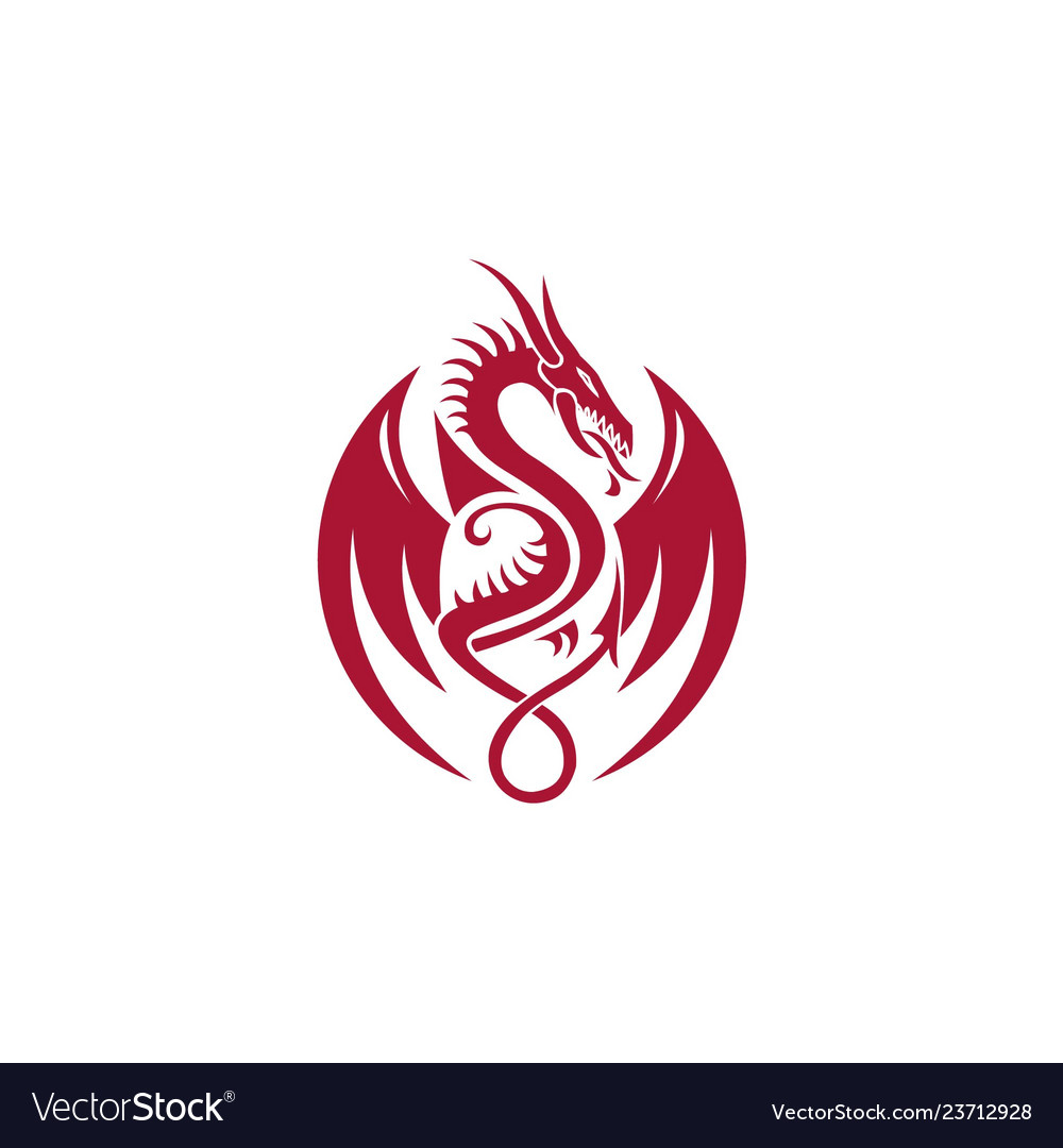 Dragon logo template Royalty Free Vector Image