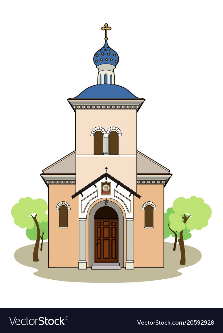 Small russian church Royalty Free Vector Image