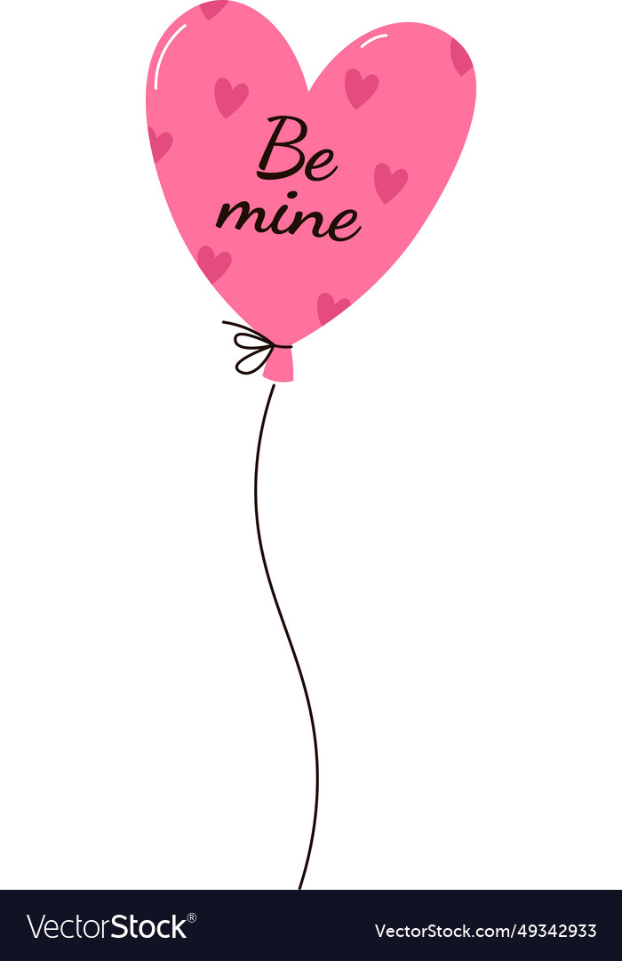 Be mine balloon Royalty Free Vector Image - VectorStock