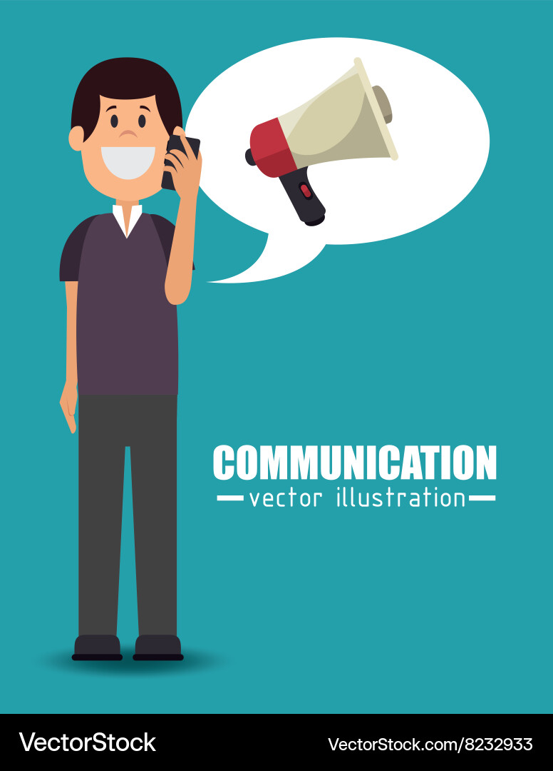 Communication concept design Royalty Free Vector Image