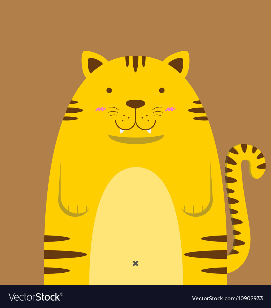 Free Vectors  Brown tiger cat and yellow parakeet icon