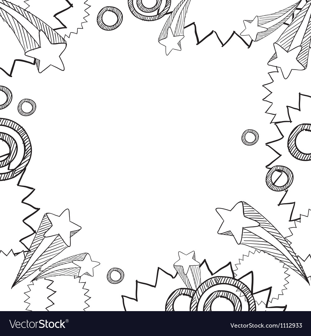 Doodle Frame Pop Royalty Free Vector Image Vectorstock Doodle Frame Pop Vector Image