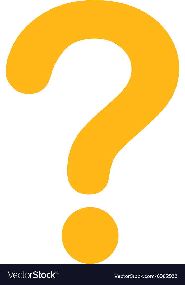 Download Question flat yellow color icon Royalty Free Vector Image