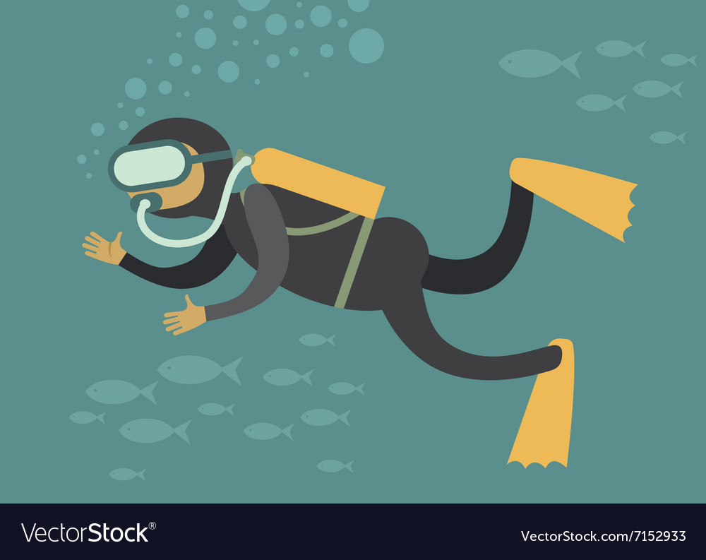 Scuba diver Royalty Free Vector Image - VectorStock